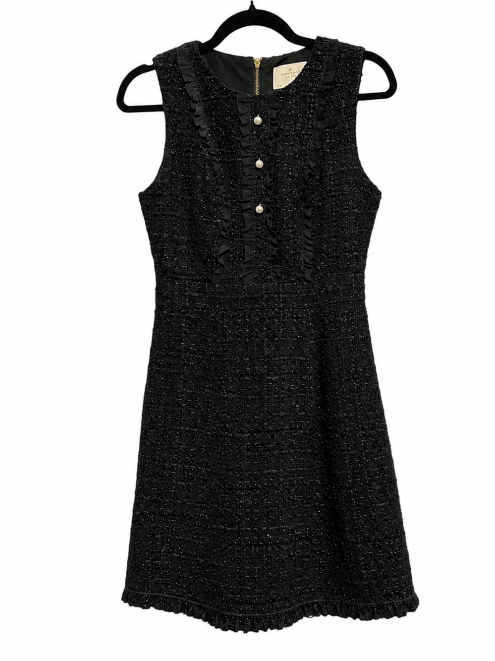 Kate Spade Pearl Tweed Sleveless A Line Flowy Katie Mini Dress - Picture 3 of 6